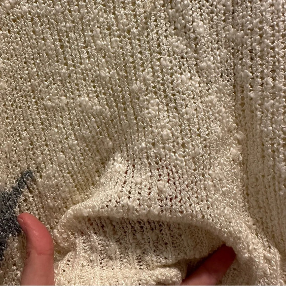 Altar'd State Cream and Gray Star Sweater - Picture 4 of 4